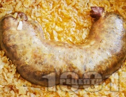 Печен бахур на фурна с кисело зеле - снимка на рецептата
